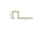 Профиль Neexy PVL31 для плитки внешний P латунь 10x10мм