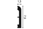Плинтус из дюрополимера Orac Decor SX183F гибкий