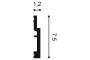 Плинтус из полистирола Orac Decor Axxent SX187F гибкий