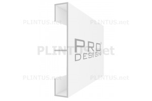Плинтус вставка скрытого монтажа из алюминия Pro Design 1964 белый муар