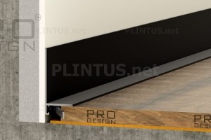 Плинтус щелевой алюминиевый Pro Design Mini L 601 анодированный чёрный