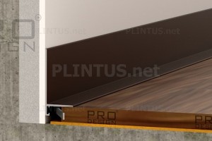 Плинтус щелевой алюминиевый Pro Design Mini L 601 анодированный коньяк