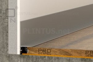 Плинтус щелевой алюминиевый Pro Design Mini L 601 анодированный Матовый хром