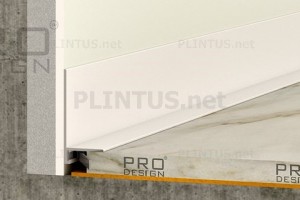 Плинтус щелевой алюминиевый Pro Design Mini L 601 белый RAL 9003