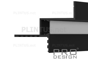 Парящий потолочный профиль Pro Design Gipps 602 чёрный RAL 9005