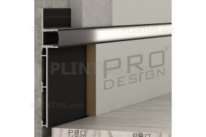 Плинтус алюминиевый скрытый Pro Design Combo 603 анодированный чёрный