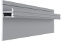 Плинтус теневой алюминиевый скрытого монтажа Pro Design 7209 анодированный Матовый хром