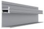 Плинтус теневой алюминиевый скрытого монтажа Pro Design 7210 с пяткой анодированный Матовый хром