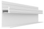 Плинтус теневой алюминиевый скрытого монтажа Pro Design 7210 с пяткой белый