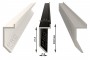 Плинтус теневой алюминиевый скрытого монтажа Pro Design Slim 723 анодированный Матовый хром