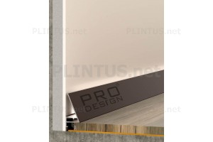 Плинтус щелевой алюминиевый Pro Design Corner 570 анодированный коньяк