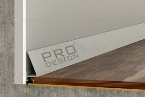 Плинтус щелевой алюминиевый Pro Design Corner 570 анодированный Матовый хром