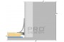 Плинтус щелевой алюминиевый Pro Design Corner L 584 анодированный Матовый хром