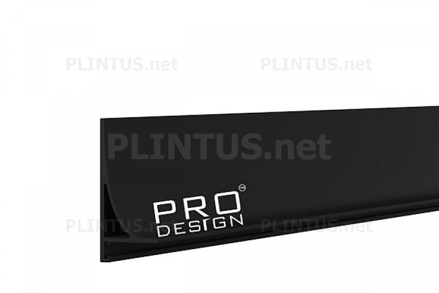 Плинтус щелевой алюминиевый Pro Design Corner L 584 анодированный чёрный