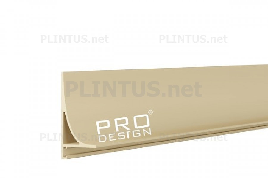 Плинтус щелевой алюминиевый Pro Design Corner L 584 анодированный шампань