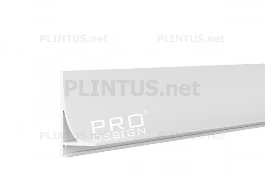 Плинтус щелевой алюминиевый Pro Design Corner L 584 белый RAL 9003
