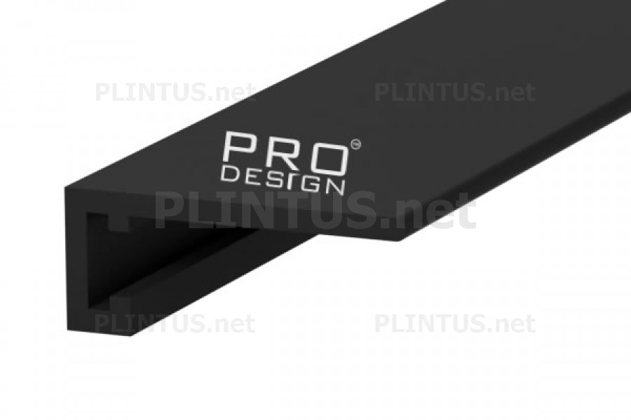 Плинтус щелевой алюминиевый ProDesign Mini 7067 чёрный RAL 9005