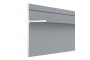 Плинтус теневой алюминиевый скрытого монтажа Pro Design Panel 7208 анодированный Матовый хром
