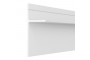 Плинтус теневой алюминиевый скрытого монтажа Pro Design Panel 7208 белый